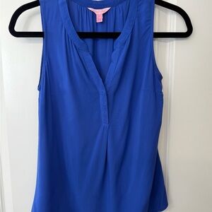Lilly Pulitzer Royal Blue Sleeveless Blouse